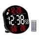 thumbnail image 3 of Reloj de pared digital con controlador, despertador, ideal para regalo o sala de estar. Rojo, 3 of 9
