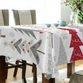 thumbnail image 3 of SKYSONIC Christmas Tree Tablecloth Waterproof Washable Polyester Square Table Cover Durable Tablecloth for Kitchen Dining Table Party Decor (60 X 120 Inch), 3 of 7