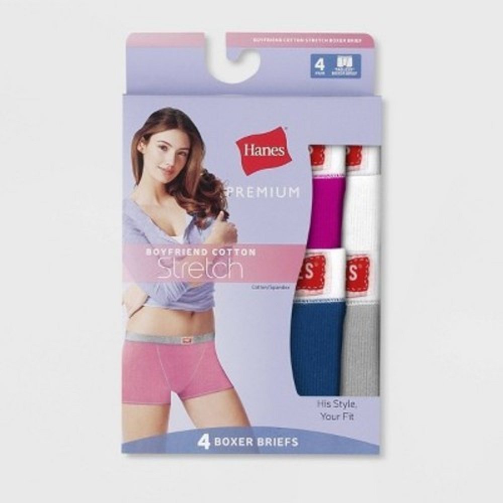 hanes cotton stretch boxer briefs