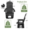 thumbnail image 2 of Mosbrisa HIPS Swivel Patio Glider, Poly Lumber Weather Resistant Outdoor Chair, for Patio, Porch, Yard (Black), 2 of 7