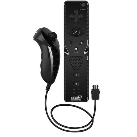 - EEEKit Controller Set for Nintendo Wii Game, Remote Control + Nunchuck Controller Combo Set with Strap for Nintendo Wii/Wii U/Wii mini Video Game