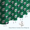 thumbnail image 6 of Green Skull Bat Pattern Shower Curtain 36"x72" ,Bathroom Decorative Shower Curtains Set with 12 Hooks,Modern Waterproof Washable Shower Curtain, 6 of 6