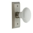 thumbnail image 4 of Nostalgic Warehouse Stuwhi_Dp_Nk White Porcelain Solid Brass Dummy Door Knob Set - Chrome, 4 of 4