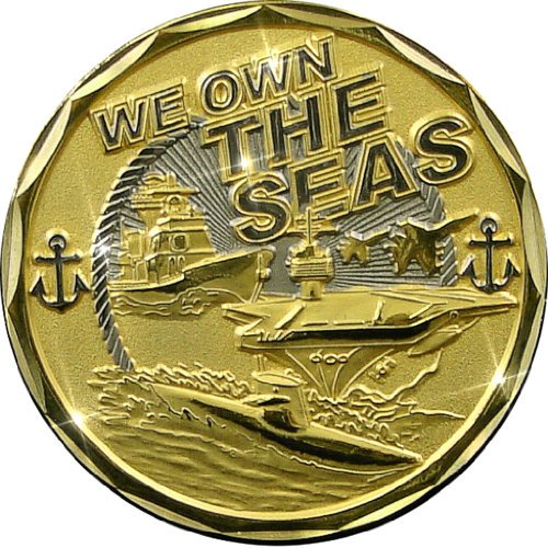 US Navy We Own the Seas Coin Monedas coleccionables Regalos de veteranos para hombres y mujeres Eagle Crest, Inc. SG_B00HWYQK2E_US