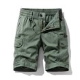 thumbnail image 2 of Men's Heavy-Duty Multi-Pocket Cargo Shorts, Outdoor Beach Work Short Pants with Quick-Dry Fabric & Reinforced Hem ,Army Green L, 2 of 5