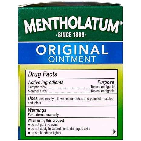 (2 pack) Mentholatum Original Chest Rub Ointment, Jar, 1oz