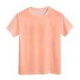 thumbnail image 4 of Zshosam Girls Uniform Shirts Girl'S Striped Short Sleeve T Shirts Crewneck Loose Fit Tunic Tops Summer Casual Blouses (Rose Gold,9-10 Years), 4 of 4