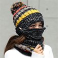 thumbnail image 2 of ZJXFGS Beanie Hats For Women,Winter Hat With Ear Flaps,Cozy Head Beanie,3 In 1 Beanie Hat With Scarf And Mask,Warm Hats For Women,Slouchy Beanie,Beanie With Ear Flaps, Black, One Size, 2 of 4