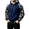 thumbnail image 5 of yuCgh Men's Camouflage Hoodie with Stand Collar, Plus Size Casual Sweatshirt, Button Front Design for Easy Wear and Stylish Layering,Dark Blue L, 5 of 6