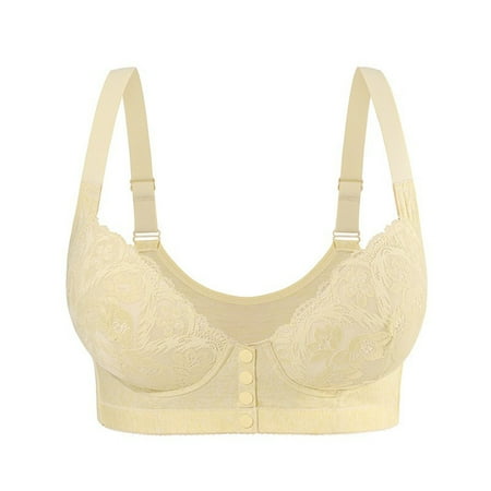 Tao Tao Women s Front Closure Minimizer Bra Full Coverage Wirefree Comfort Bras Non Padded Plus Size Beige 50BC