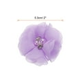thumbnail image 2 of Uxcell Artificial Rhinestone Chiffon Flower Heads, Light Purple Faux Flowers 2 Inch Pack of 30, 2 of 5
