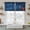 Blue, variant on Navy Blue Ocean Waves Tier Curtains 24 Inch Length, Red Boat Coastal Cafe Short Curtains for Bathroom Over Sink, Small Kitchen Curtain Light Filtering Tiered Drapes 2 Panels 27.5"Wx24"L