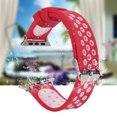 thumbnail image 4 of Correa de reloj de silicona duradera Pulsera de repuesto para reloj (rojo + blanco), 4 of 10