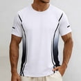 thumbnail image 2 of Fewfanhot Men's Essentials Gradient Athletic T-Shirt, Quick Dry Short Sleeve Crewneck Workout Tee, Breathable Gym Running Top, Gifts for Him, M-5XL, 2 of 6