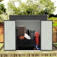 thumbnail image 6 of Clearance Storage Shed, Enyopro 6'x4' Outdoor Storage Sheds, Metal Storage House with Lockable Door, Storage Garden Tool shed for Lawnmower, Bike, Garage, Gray, 6 of 7