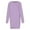 Purple, variant on PADFRYBK Fall Dresses For Womens Round-Neck Dress Long Sleeve Dress Solid Color Pullover Dress