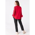 thumbnail image 2 of Roaman's Women's Plus Size Lace-Trim Blouson-Sleeve Top, 2 of 3