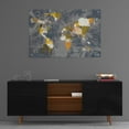 thumbnail image 3 of Epic Art 'Golden World on Grey' by Courtney Prahl, Acrylic Glass Wall Art, 36"x24", 3 of 5