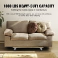 thumbnail image 3 of Furniture Dolly, 1000 lbs Load Capacity, 18" x 30", 4 x 3" PP Swivel Casters, Heavy Duty Hardwood Furniture Moving Dolly, Mover's Dolly, Moving Cart with Wheels for Heavy Furniture Home Cleaning, 3 of 6