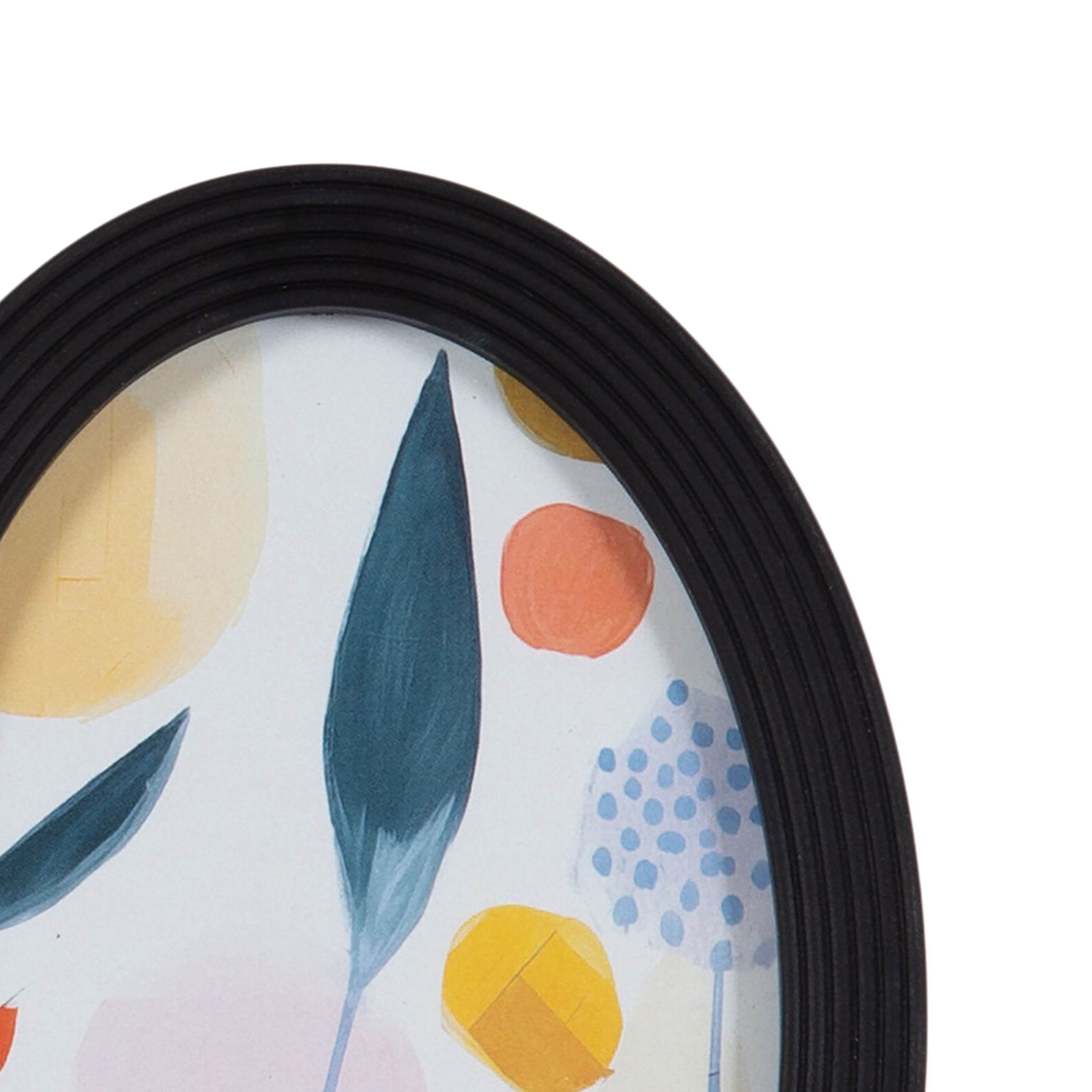 DesignOvation 4x6 Oval Black Decorative Tabletop Picture Frame