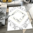 thumbnail image 2 of Dreammotif White Square Pattern Modern Area Rug for Living Room - 4.6 x 6.5 ft Machine Washable, Thin, Non Slip Backing Carpet, 2 of 8