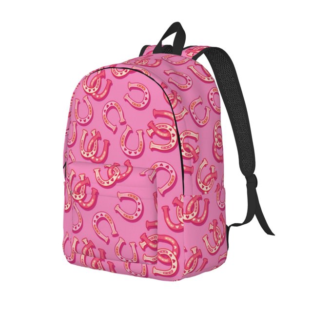 Disketp Cute Cowgirl Mochila de Lona Estampada, Mochila Escolar de Viaje Ligera para Estudiantes y Portátil-Small
