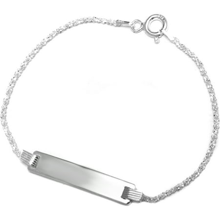 Pori Jewelers 925 Sterling Silver Twistedroc Chain Kid ID Bracelet