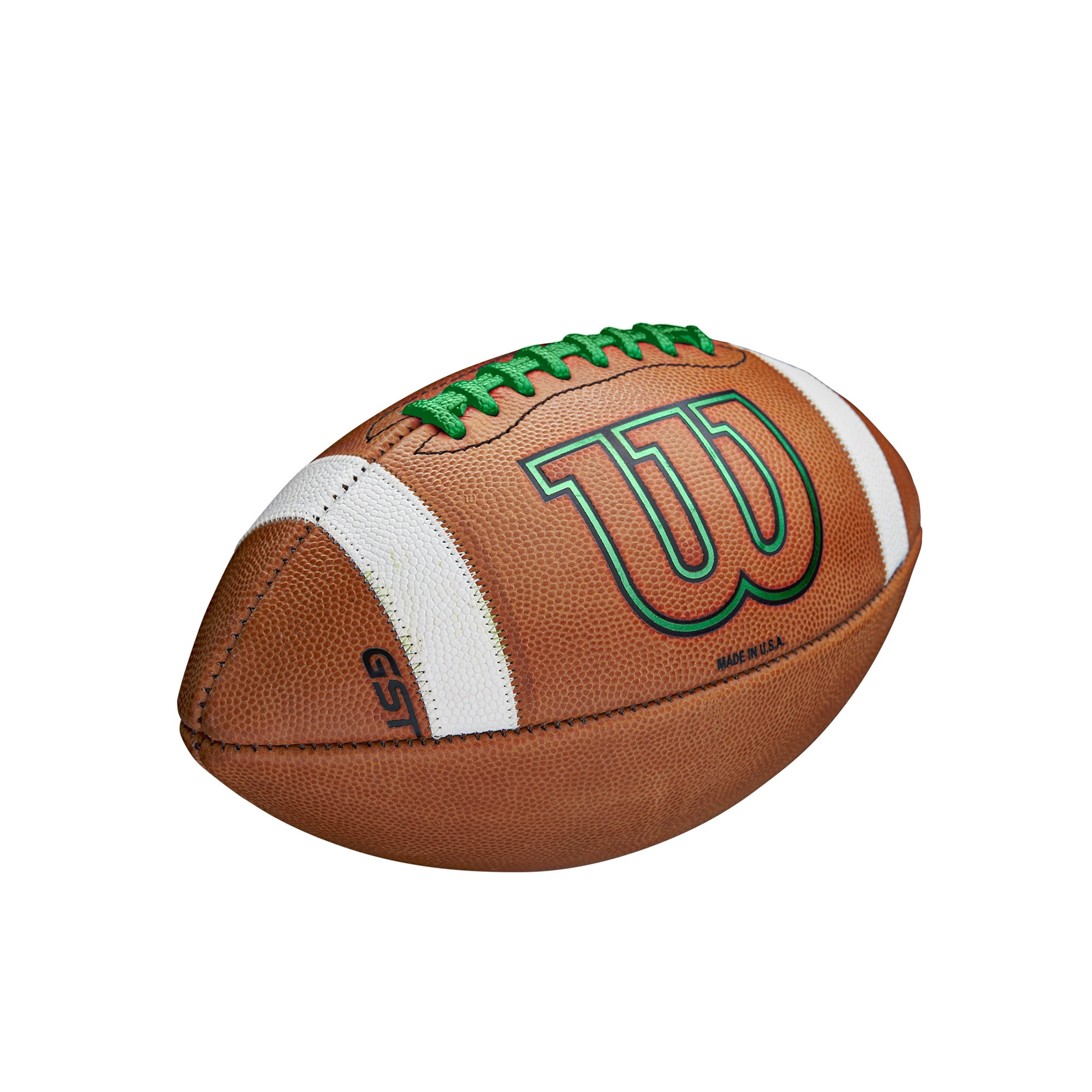 Wilson GST Color Game Football - Green, Official Size