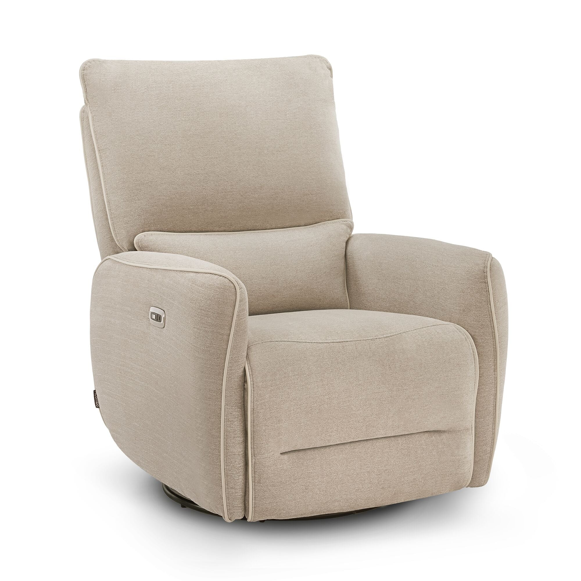 MCombo Power Swivel Glider Recliner Chair, Electric Rocker Recliner Chairs with USB Charging Ports for Living Room and Nursery, Fabric 6922 (Beige)