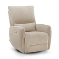 thumbnail image 2 of MCombo Power Swivel Glider Recliner Chair, Electric Rocker Recliner Chairs with USB Charging Ports for Living Room and Nursery, Fabric 6922 (Beige), 2 of 8