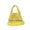 Yellow, variant on ZenCart Hand-Woven Wrist Tote Bag Cotton Rope Braided Hollow Out Handbag Ladies Portable Wristlet Handbag for Travel Beach Shopping