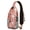 Cottagecore Fun, variant on Floral and Bee Artwork Sling Bag with Multiple Compartments, Adjustable Strap, Lightweight Durable Crossbody Backpack for Students, Office, Travelers, Rustic Boho Style