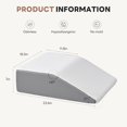 thumbnail image 2 of Bed Wedge Pillow, 7 Inch Wedge Pillow for Neck Pain Relief and Acid Reflux, Body Pillow for Post Surgery Support and Sleeping Comfort, Helps with Snoring and Back Pain Relief, 2 of 7