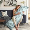 thumbnail image 5 of Ocean Creatures Body Pillow Cover 20x54 - Machine Washable Long Pillowcase with Zipper, Durable Fabric for Adults, Couch - Starfish Coral Marine Theme, 5 of 7