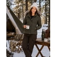 thumbnail image 3 of Heting Women's Winter Coat Puffer Jacket Quilted Warm Overcoat with Removable Hood Army Green 2XL, 3 of 9