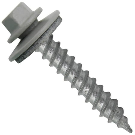 

Metal Roofing Screw: (250) 12 x 1-1/2 ABC GRAY Hex Sheet Metal Roof Screw. Point metal to wood siding screws. 5/8 EPDM washer.