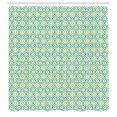 thumbnail image 2 of Ambesonne Ikat Shower Curtain, Vibrant Ogee Motif, 69"Wx84"L, Mint Green Yellow Green, 2 of 4