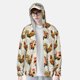 thumbnail image 2 of Balery Colorful Roosters Sudadera ligera de manga larga con capucha y protección solar UPF 50+ para hombre y mujer, ideal para pesca y running-Large, 2 of 7
