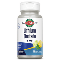 KAL Lithium Orotate ActivMelt 5mg | Low Serving Of Chelated Lithium Orotate For Bioavailability & Balanced Mood Support | Lemon Lime | 90 Lozenges