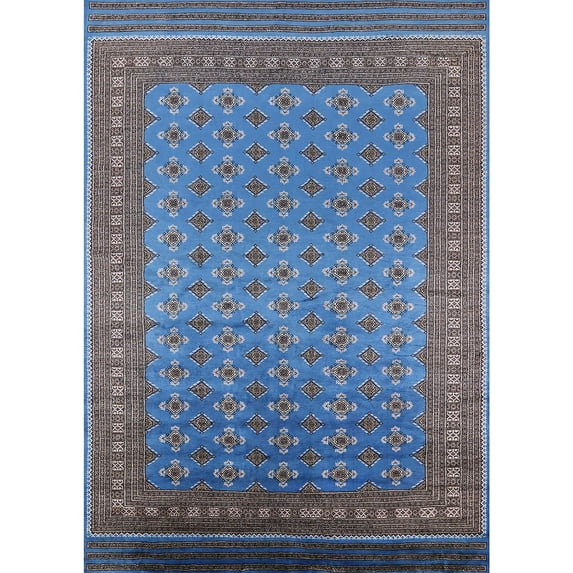 Ahgly Company Machine Washable Indoor Rectangle Industrial Modern CornflowerBlue Area Rugs, 2' x 4'