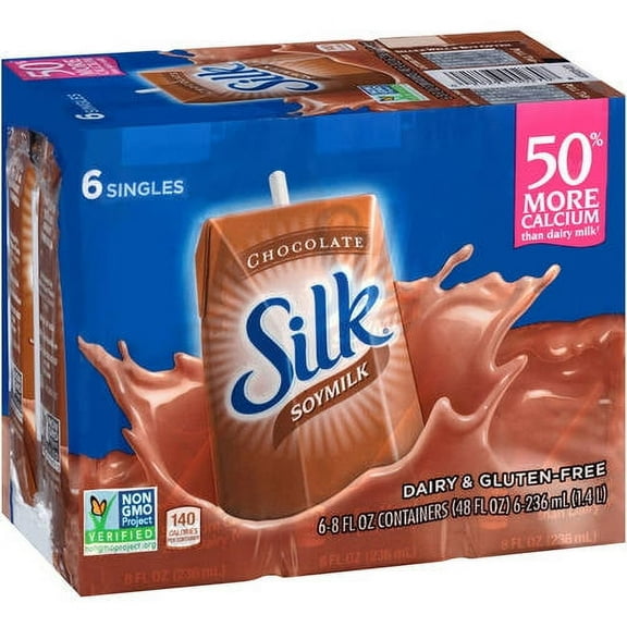 Silk Chocolate Soy Milk, 8 fl oz, 6 Count