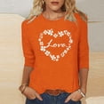 thumbnail image 2 of Camisetas Casuales de Mujer 3/4 Mangas Blusa de Cuello Redondo con Impresión Del Día de Patrick para la Moda Y el Uso Diario, 2 of 7
