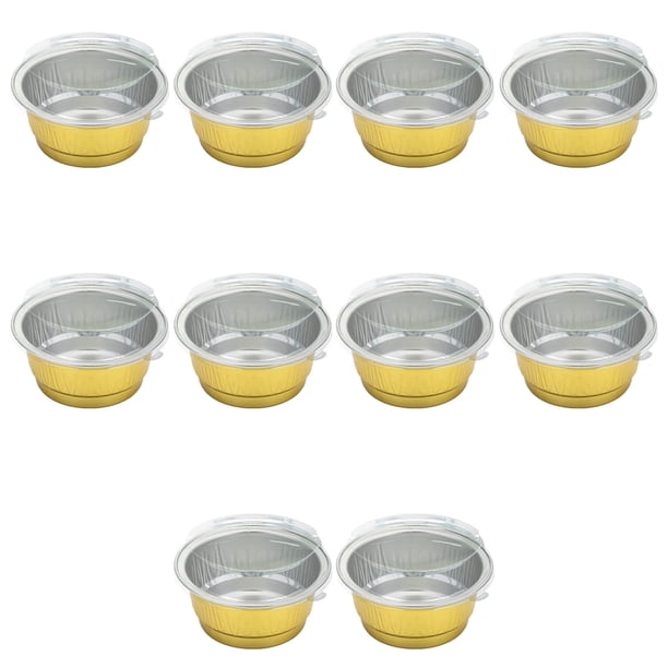 10 vasos de aluminio resistentes al calor, caja para envasar condimentos, cajas para comida para llevar