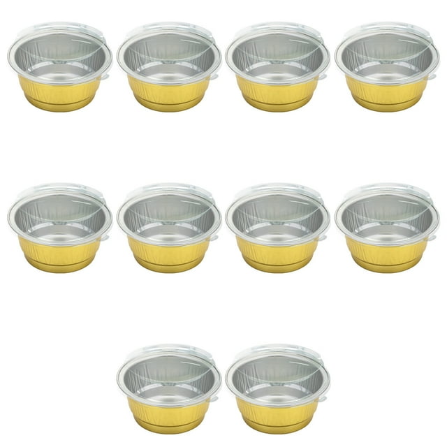10 vasos de aluminio resistentes al calor, caja para envasar condimentos, cajas para comida para llevar