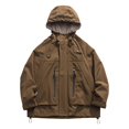thumbnail image 3 of Kureaily Male Loose Fitting Trendy Work Jacket Lightweight Windproof Hooded Sprinter Jacket, 3 of 4