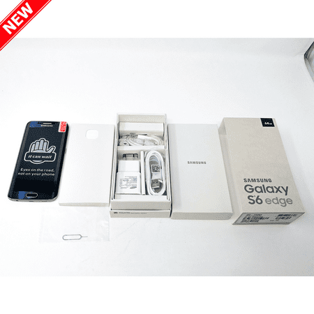 Cricket Phones 4g Galaxy S2 New Galaxy S6 Edge 64GB G925A GSM Unlocked 4G LTE 5.1'' Super AMOLED Display 3GB RAM 16MP Camera Phone by Samsung - Black Sapphire ()
