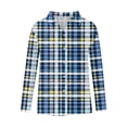 thumbnail image 4 of Enjoytime Button Down Shirts for Women Plaid V Neck Collared Long Sleeve Blouse Dressy Work Business Casual Tops Multicolor S, 4 of 6