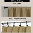 thumbnail image 5 of Patin Taupe Blackout Curtains 63 Inch Length 2 Pcs, Room Darkening Solid Color Living Room Curtains for Bedroom Decor, Thermal Insulated Rod Pocket Modern Farmhouse Drapes, Each Panel 40" W x 63" L, 5 of 9