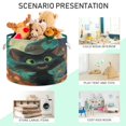 thumbnail image 4 of WOBOGO Black Cat Toy Storage Basket 20×14in Canvas Laundry Hamper for Living Room Kids Room Bathroom Organizer, 4 of 6