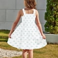 thumbnail image 5 of JDQJBZ Kids Toddler Girls Dress Sleeveless Button Front Layered Ruffle Hem with Pockets Sundress, 5 of 5